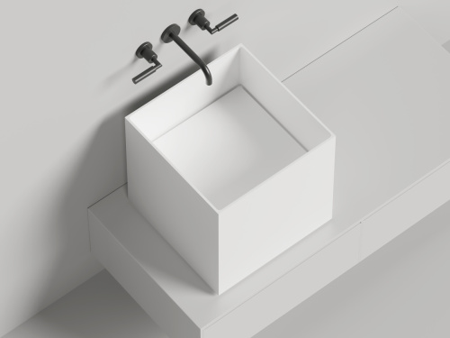 Раковина из искусственного камня S-Stone Salini ARMONIA 130523MF 50х50 накладная цвет мультиколор - фото 5